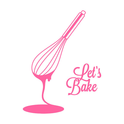 Engraving Decals Kitchen Phrase Let'S Bake Bakery Baking Products Personalized Customization