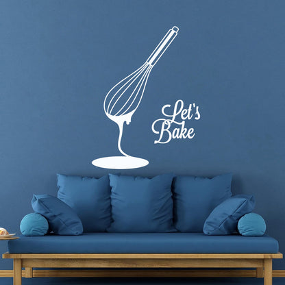 Engraving Decals Kitchen Phrase Let'S Bake Bakery Baking Products Personalized Customization
