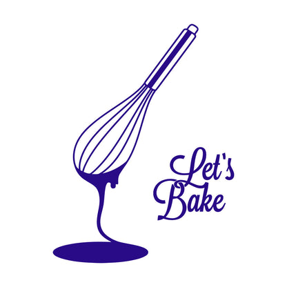 Engraving Decals Kitchen Phrase Let'S Bake Bakery Baking Products Personalized Customization