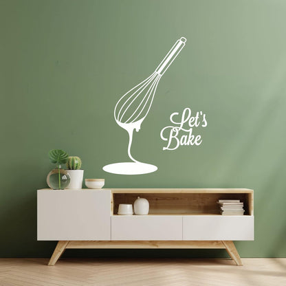 Engraving Decals Kitchen Phrase Let'S Bake Bakery Baking Products Personalized Customization
