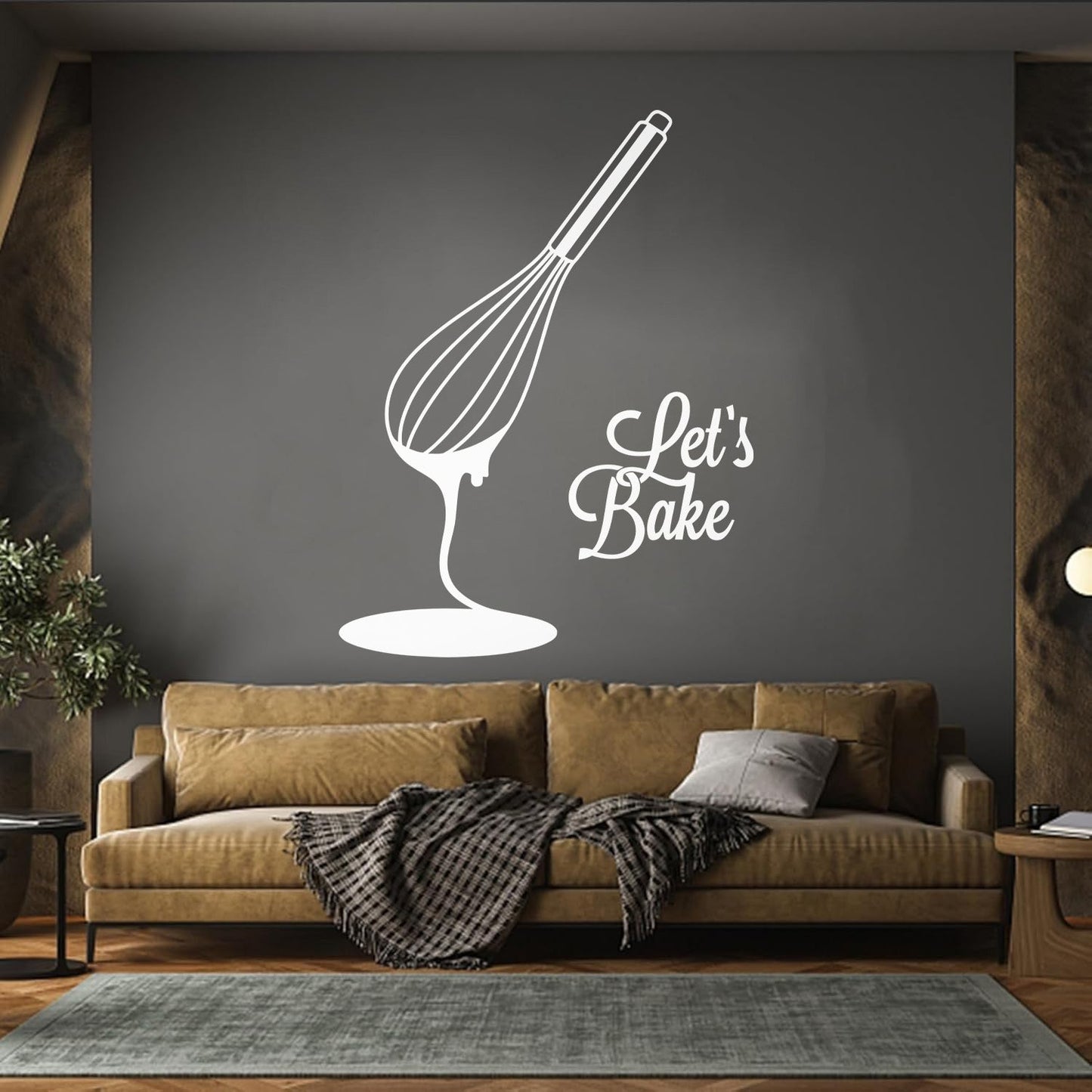 Engraving Decals Kitchen Phrase Let'S Bake Bakery Baking Products Personalized Customization