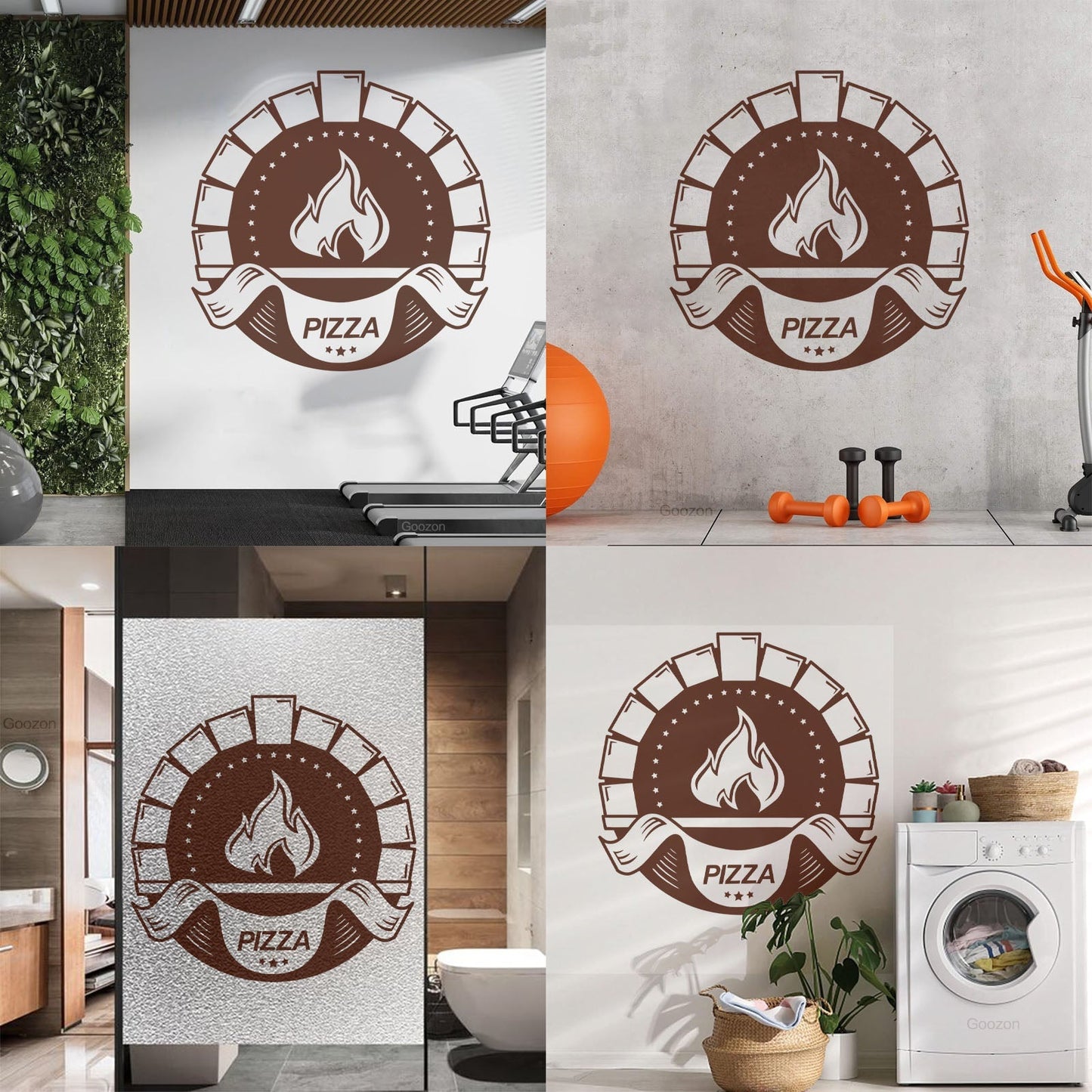 Kitchen Bakery Oven Pizza Pizzeria Restaurant Wall Stickers Paster Paper Art Decoration