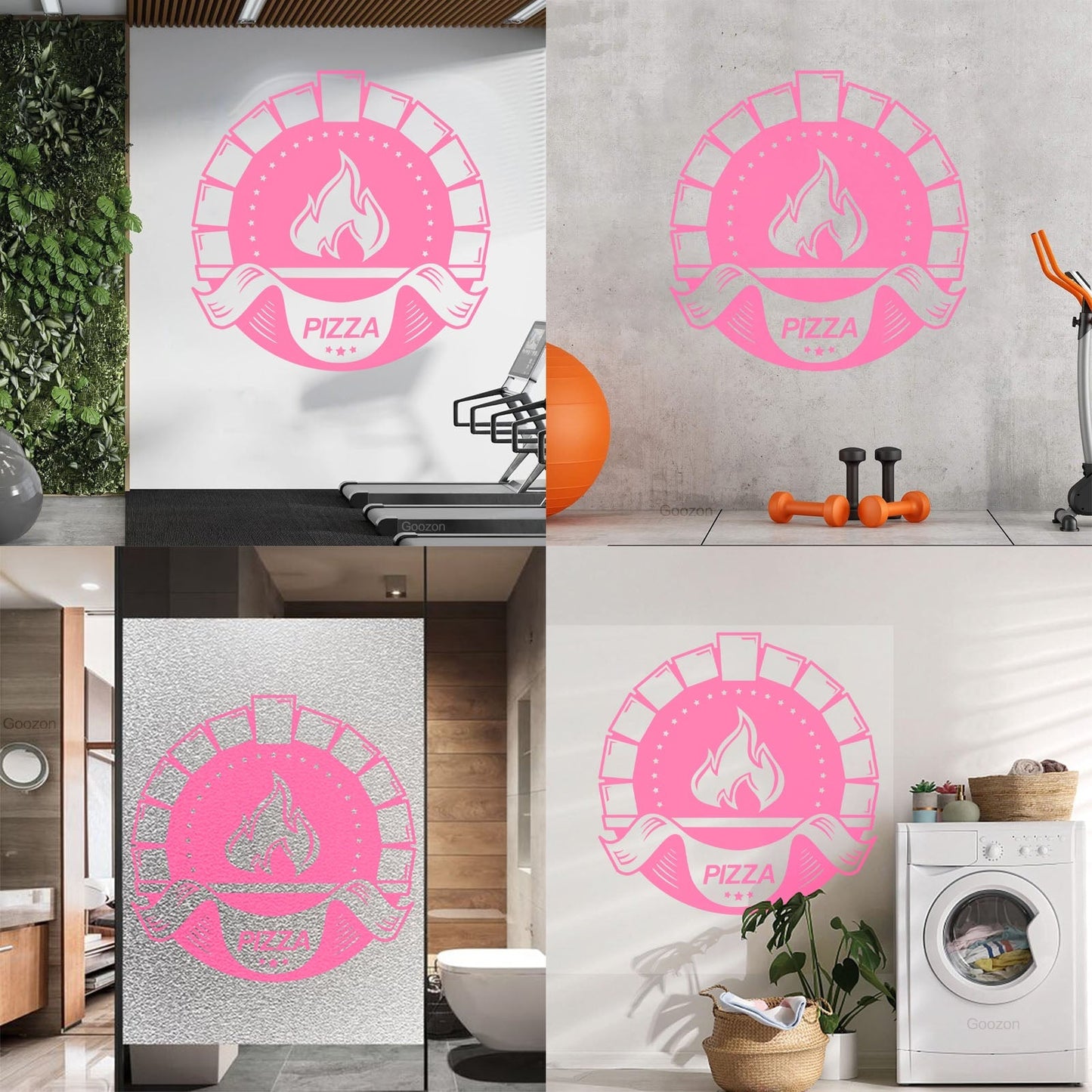 Kitchen Bakery Oven Pizza Pizzeria Restaurant Wall Stickers Paster Paper Art Decoration