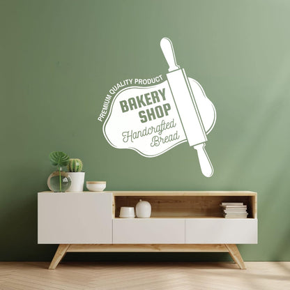 Wall Vinyl Sticker Decor Kitchen Bakery Shop Handcrafted Bread Baker Wall Beautification