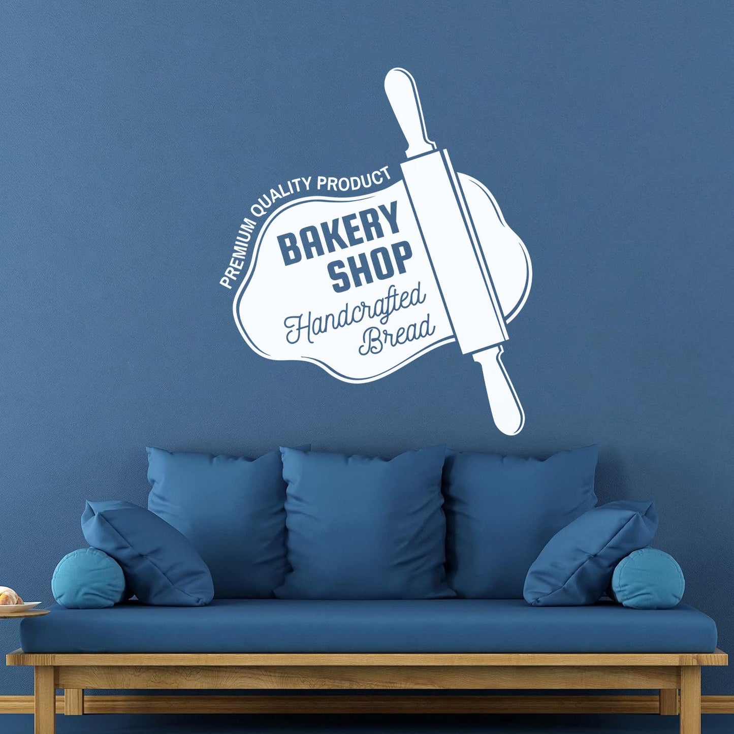 Wall Vinyl Sticker Decor Kitchen Bakery Shop Handcrafted Bread Baker Wall Beautification