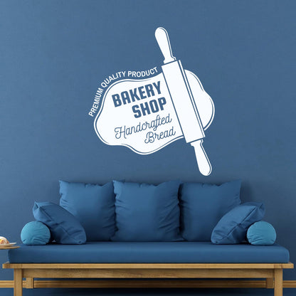 Wall Vinyl Sticker Decor Kitchen Bakery Shop Handcrafted Bread Baker Wall Beautification