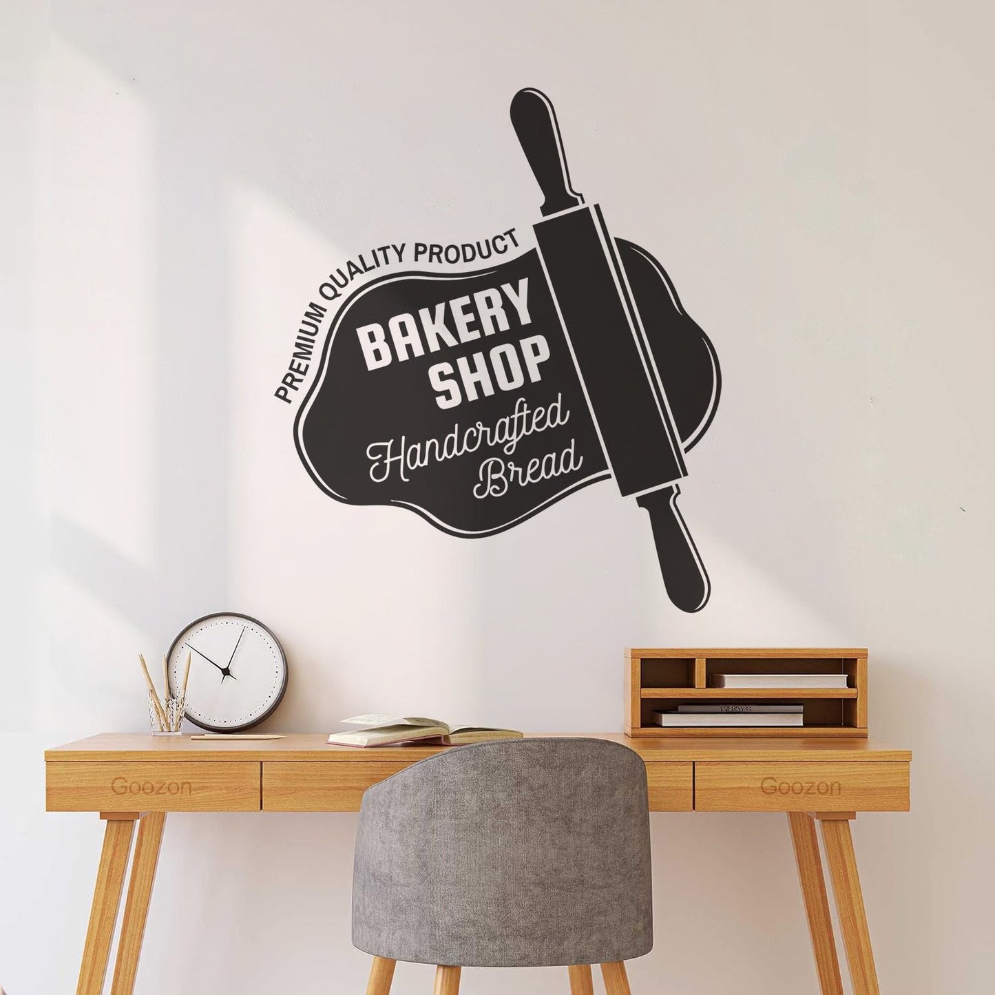 Wall Vinyl Sticker Decor Kitchen Bakery Shop Handcrafted Bread Baker Wall Beautification