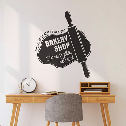 Wall Vinyl Sticker Decor Kitchen Bakery Shop Handcrafted Bread Baker Wall Beautification