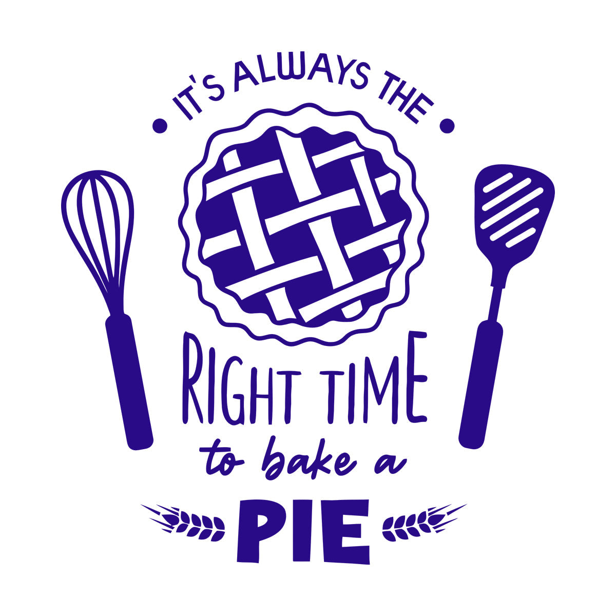 Fine Carving Stickers Kitchen Quote Right Time Bake Pie Bakery Car Body Decoration