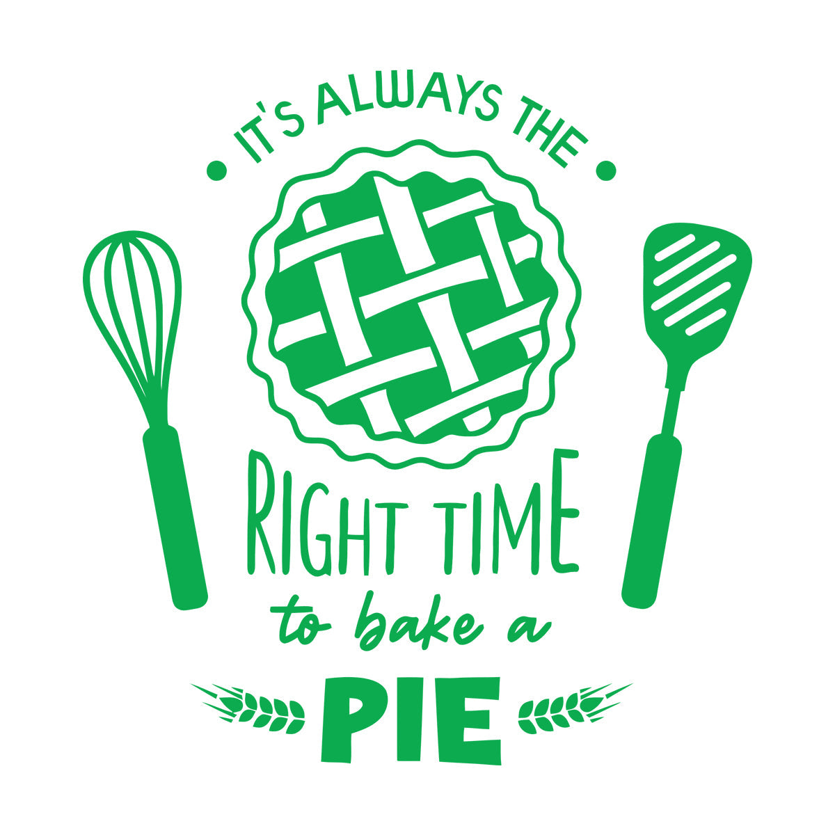 Fine Carving Stickers Kitchen Quote Right Time Bake Pie Bakery Car Body Decoration