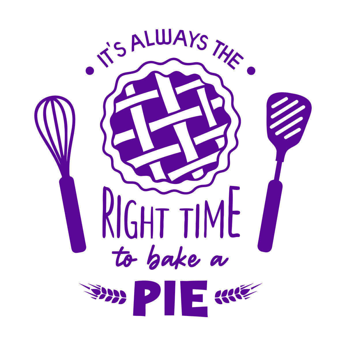 Fine Carving Stickers Kitchen Quote Right Time Bake Pie Bakery Car Body Decoration