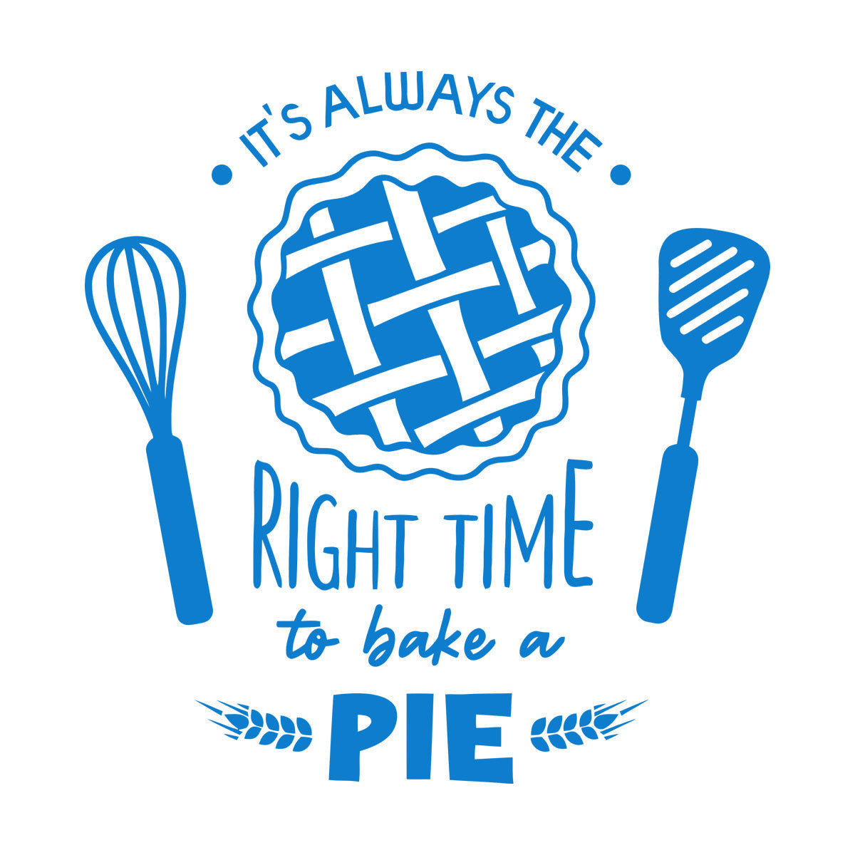 Fine Carving Stickers Kitchen Quote Right Time Bake Pie Bakery Car Body Decoration
