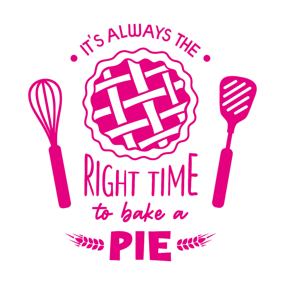 Fine Carving Stickers Kitchen Quote Right Time Bake Pie Bakery Car Body Decoration