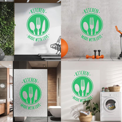 Mural And Wall Vinyl Decal Quote Words Kitchen Tools Home Made Bakery Waterproof