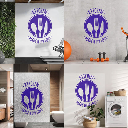 Mural And Wall Vinyl Decal Quote Words Kitchen Tools Home Made Bakery Waterproof