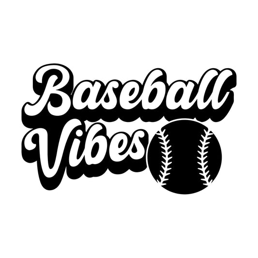 Wall Stickers Lettering Baseball Vibes Team Game Ball Sport Art Decoration