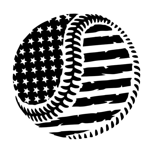 Fine Carving Decals Team Game Ball American Flag Symbol Playroom Wall Beautification