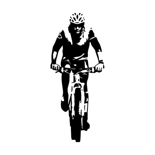 Wall Decals Pvc Cyclist Sport Bike Bicycle Car Body Decoration