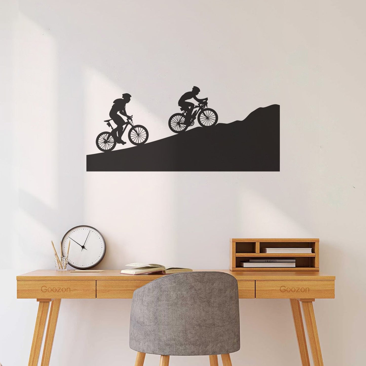 Healthy Lifestyle Cyclists Bicycle Riders Mountain Lettering Decals Personalized Customization