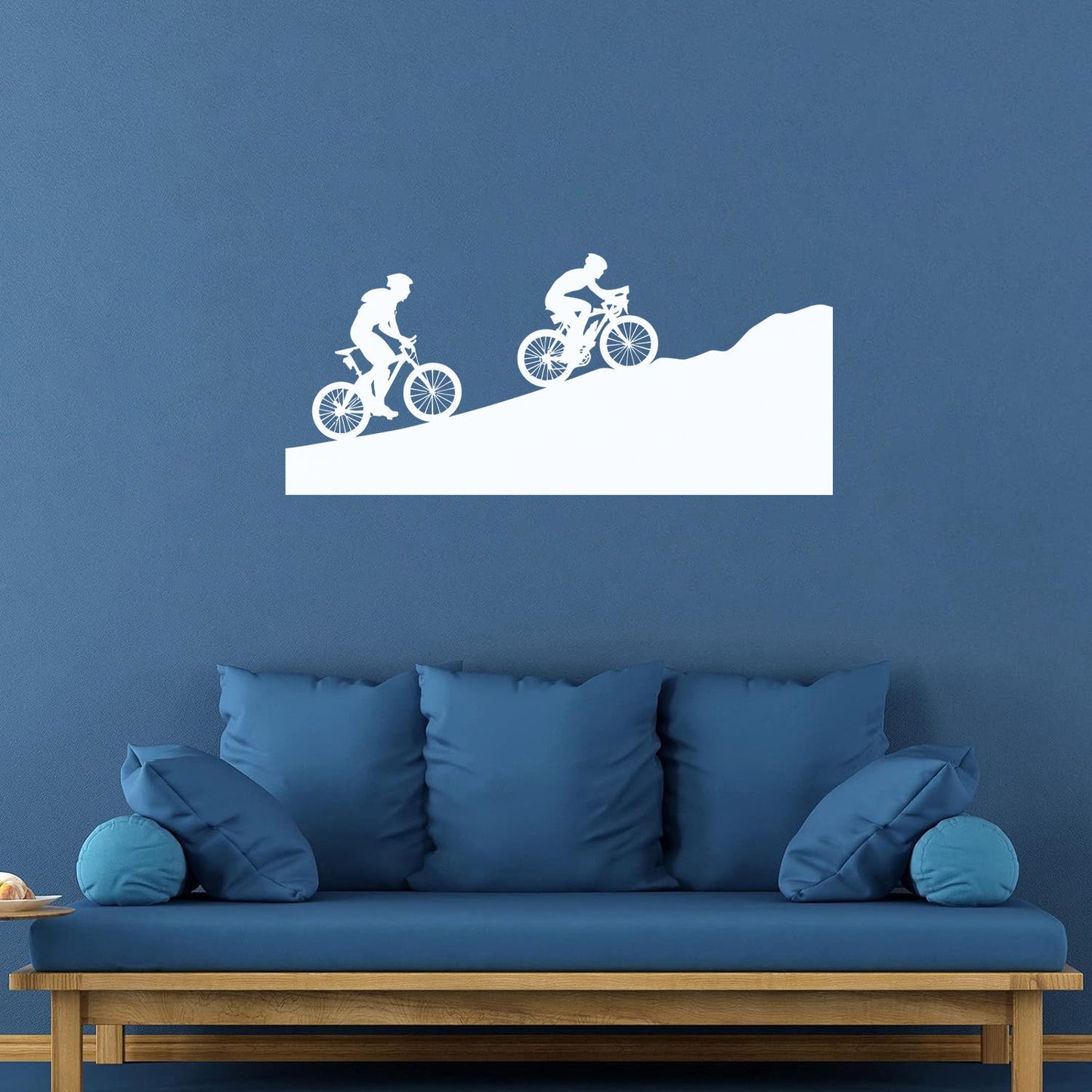 Healthy Lifestyle Cyclists Bicycle Riders Mountain Lettering Decals Personalized Customization