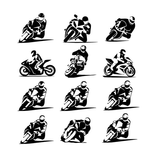Fine Carving Stickers Motorcycle Icon Set Sportbike Sign Extreme Bike Sport Do Not Damage The Wall Surface