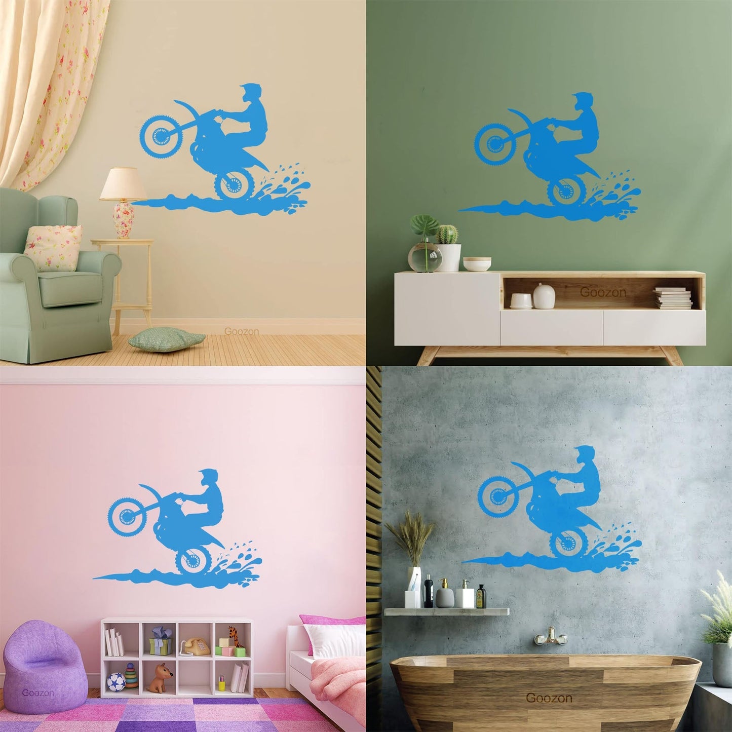 Motorsport Motorcycle Speed Bike Biker Wall Decals Pvc Waterproof