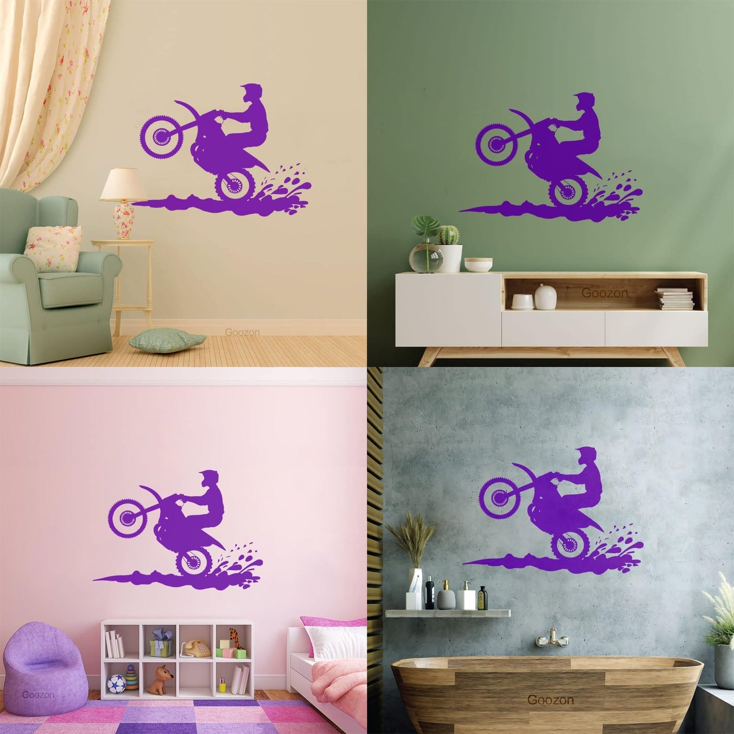 Motorsport Motorcycle Speed Bike Biker Wall Decals Pvc Waterproof