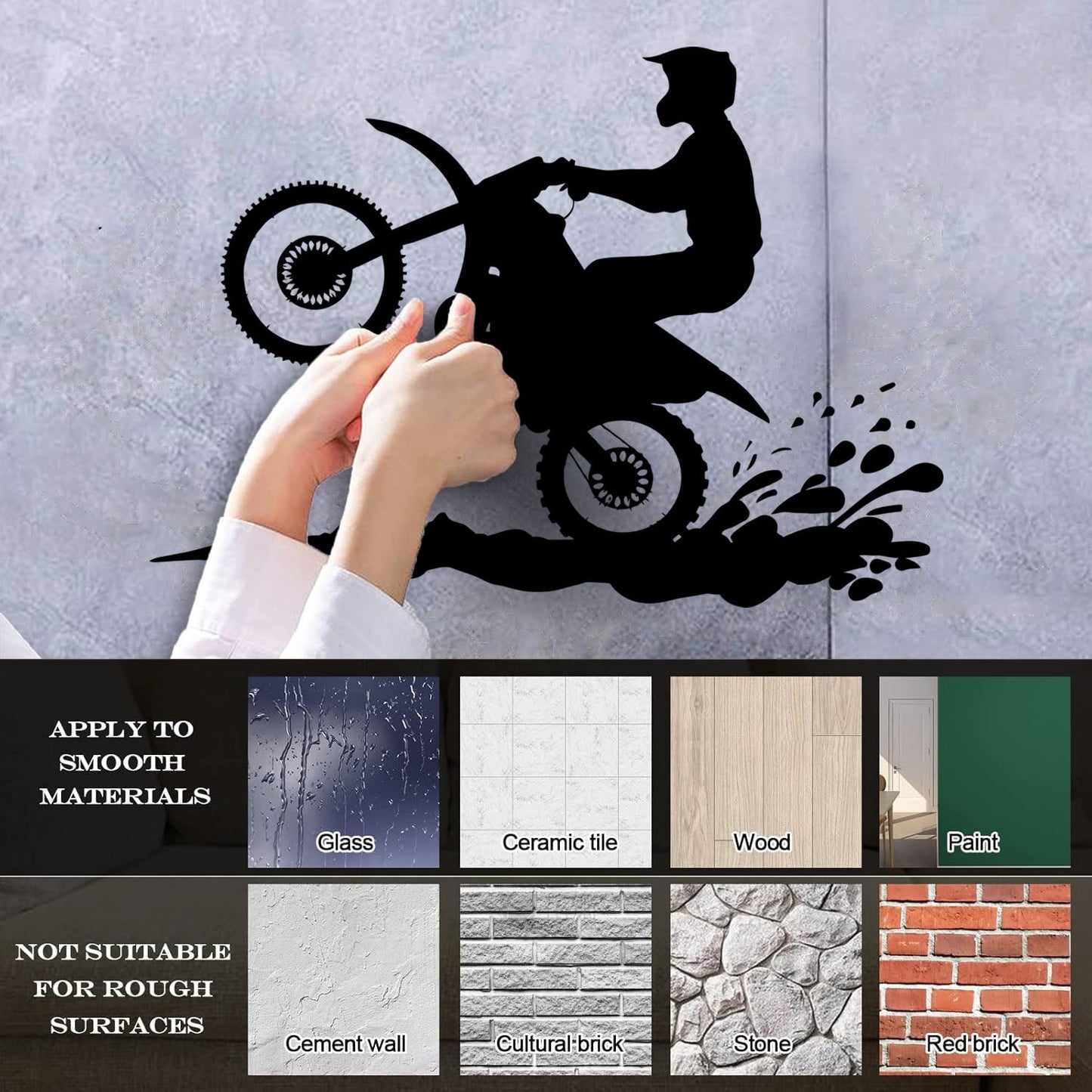 Motorsport Motorcycle Speed Bike Biker Wall Decals Pvc Waterproof