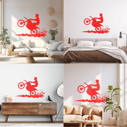 Motorsport Motorcycle Speed Bike Biker Wall Decals Pvc Waterproof