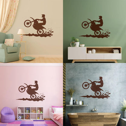 Motorsport Motorcycle Speed Bike Biker Wall Decals Pvc Waterproof