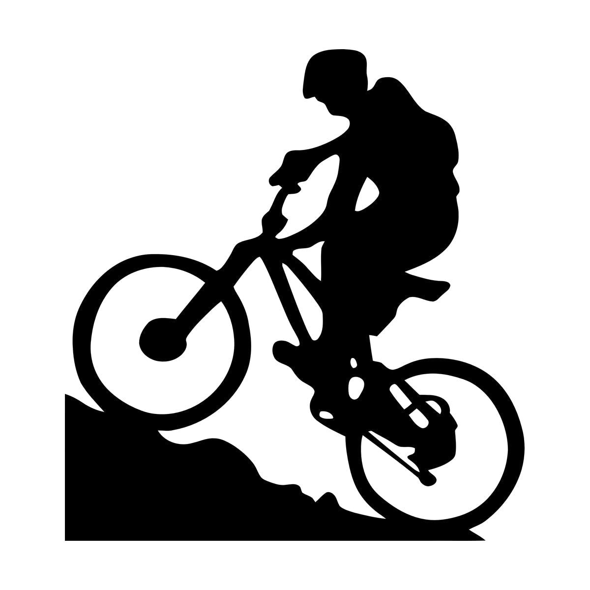 Lettering Stickers Mountain Biker Cyclist Bike Rentals Sport Motivation It Won'T Fall Off