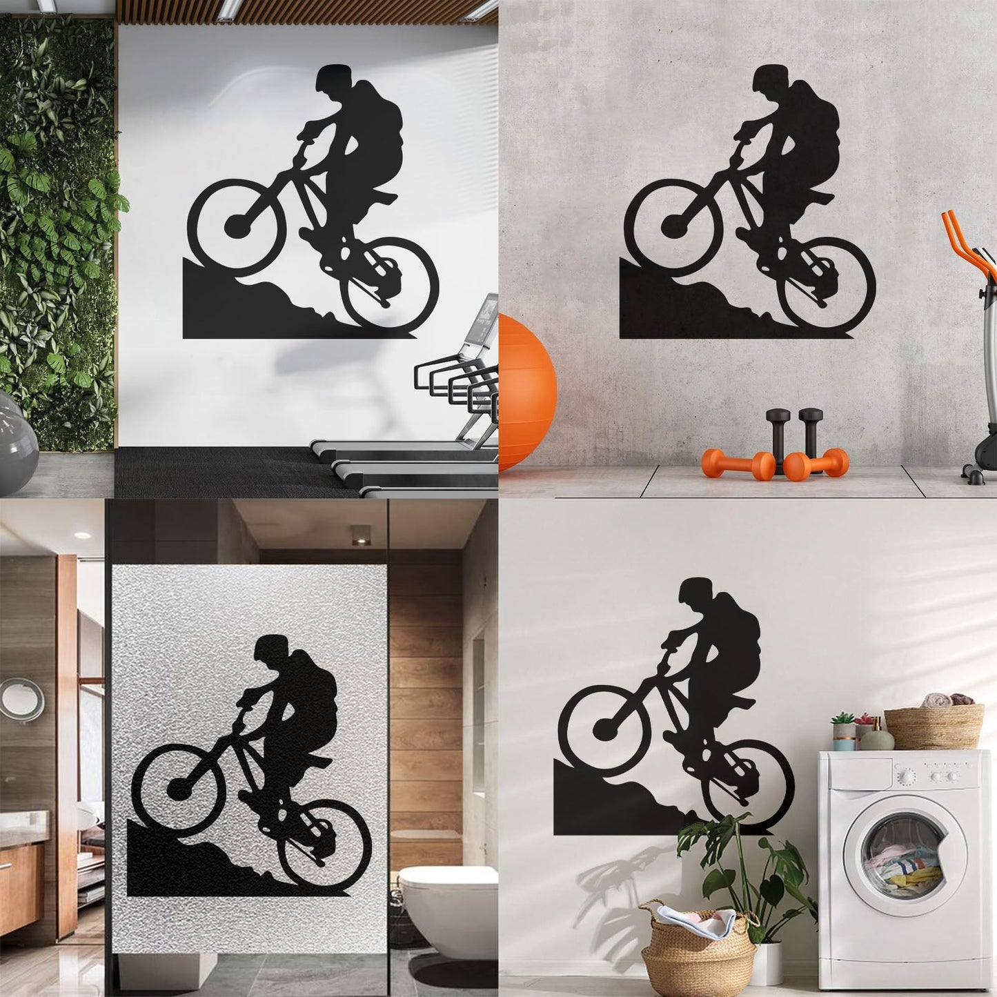 Lettering Stickers Mountain Biker Cyclist Bike Rentals Sport Motivation It Won'T Fall Off