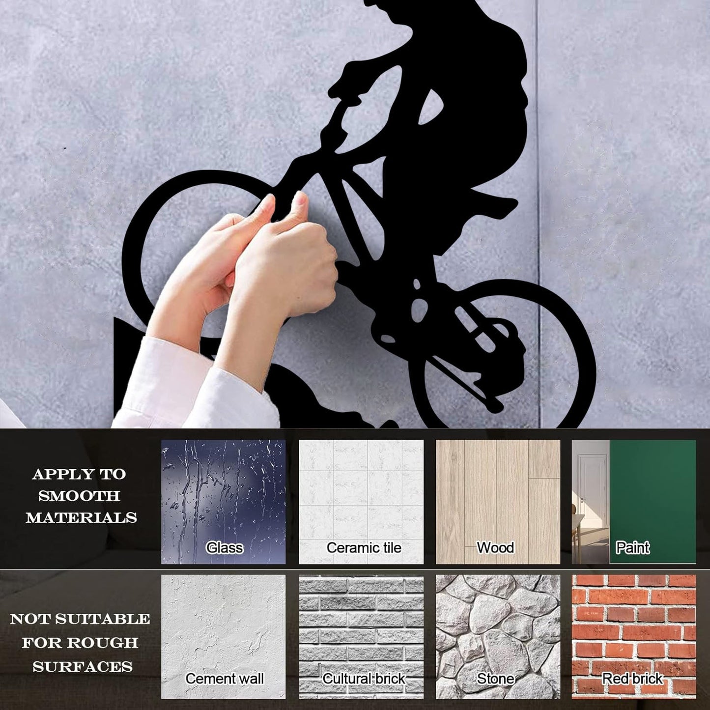 Lettering Stickers Mountain Biker Cyclist Bike Rentals Sport Motivation It Won'T Fall Off