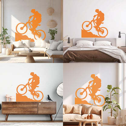 Lettering Stickers Mountain Biker Cyclist Bike Rentals Sport Motivation It Won'T Fall Off