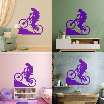 Lettering Stickers Mountain Biker Cyclist Bike Rentals Sport Motivation It Won'T Fall Off