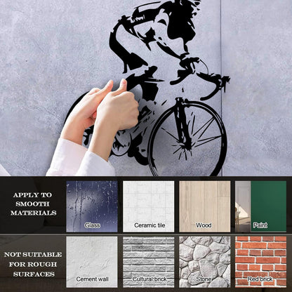 Engraving Decals Racing Cyclist Bike Bicycle Car Body Decoration