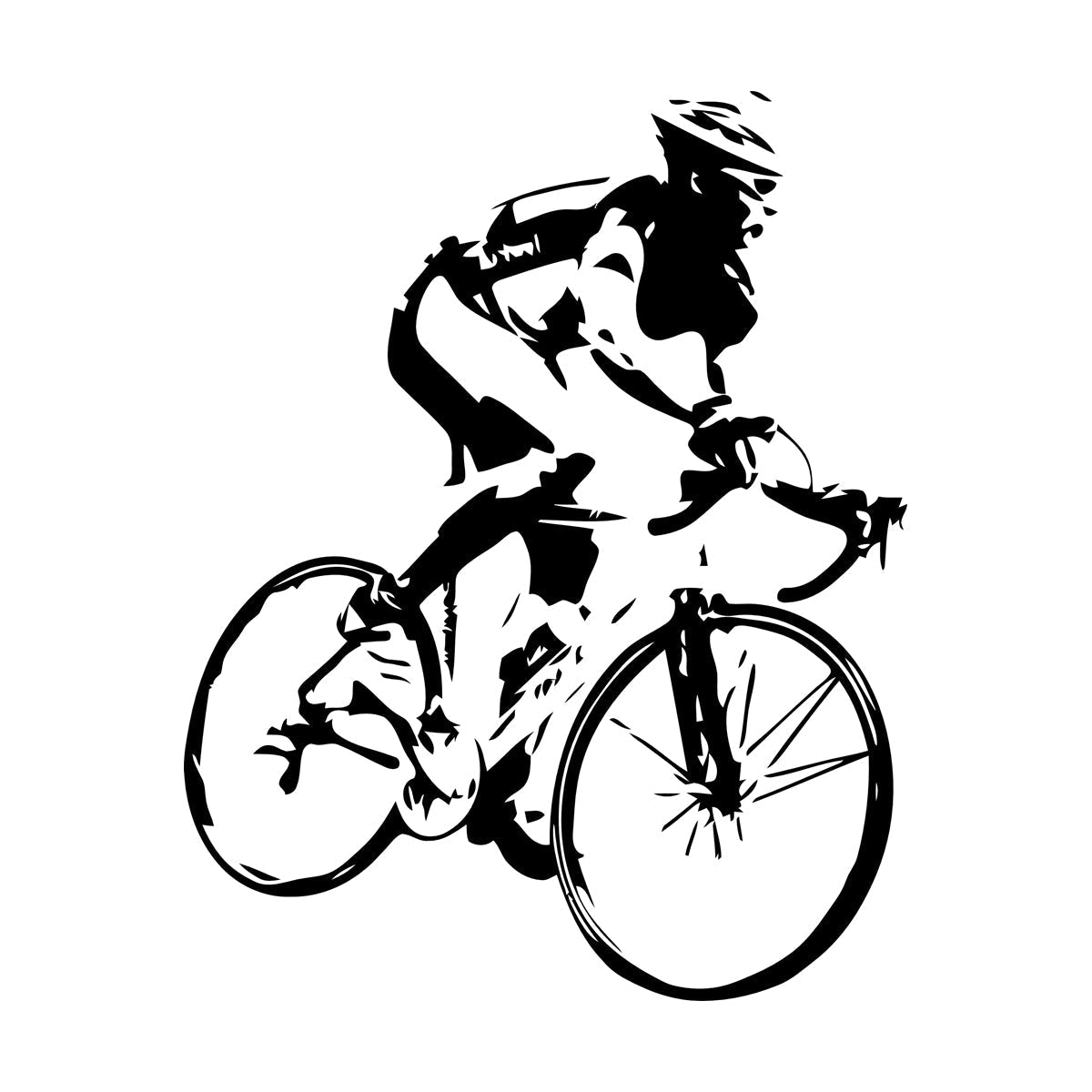 Engraving Decals Racing Cyclist Bike Bicycle Car Body Decoration