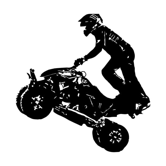 Silhouette Rider Quad Bike Extreme Sport Motocross Mural And Wall Vinyl Decal Window Decals