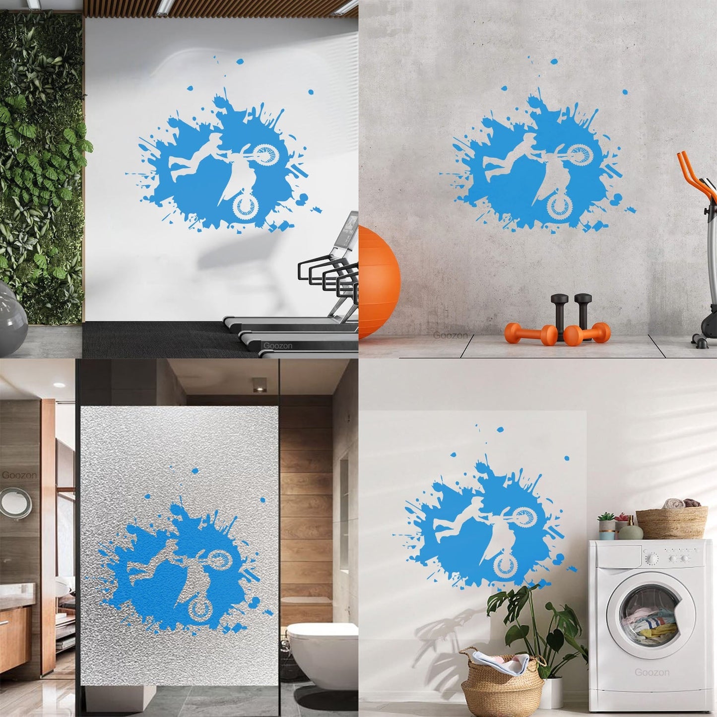 Wall Stickers Paster Paper Sport Race Biker Freestyle Motorcycle Speeds Glass Stickers