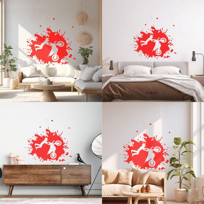 Wall Stickers Paster Paper Sport Race Biker Freestyle Motorcycle Speeds Glass Stickers