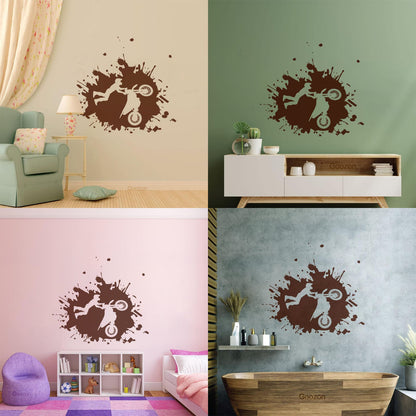 Wall Stickers Paster Paper Sport Race Biker Freestyle Motorcycle Speeds Glass Stickers