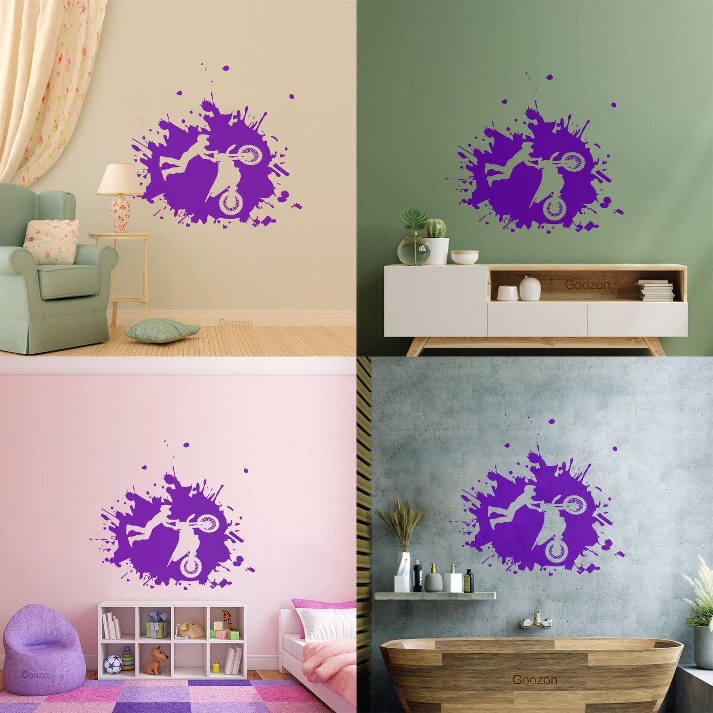 Wall Stickers Paster Paper Sport Race Biker Freestyle Motorcycle Speeds Glass Stickers