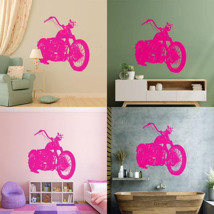 Vinyl Wall Decals Bike Biker Motorcycle Garage Speed Race Personalized Customization