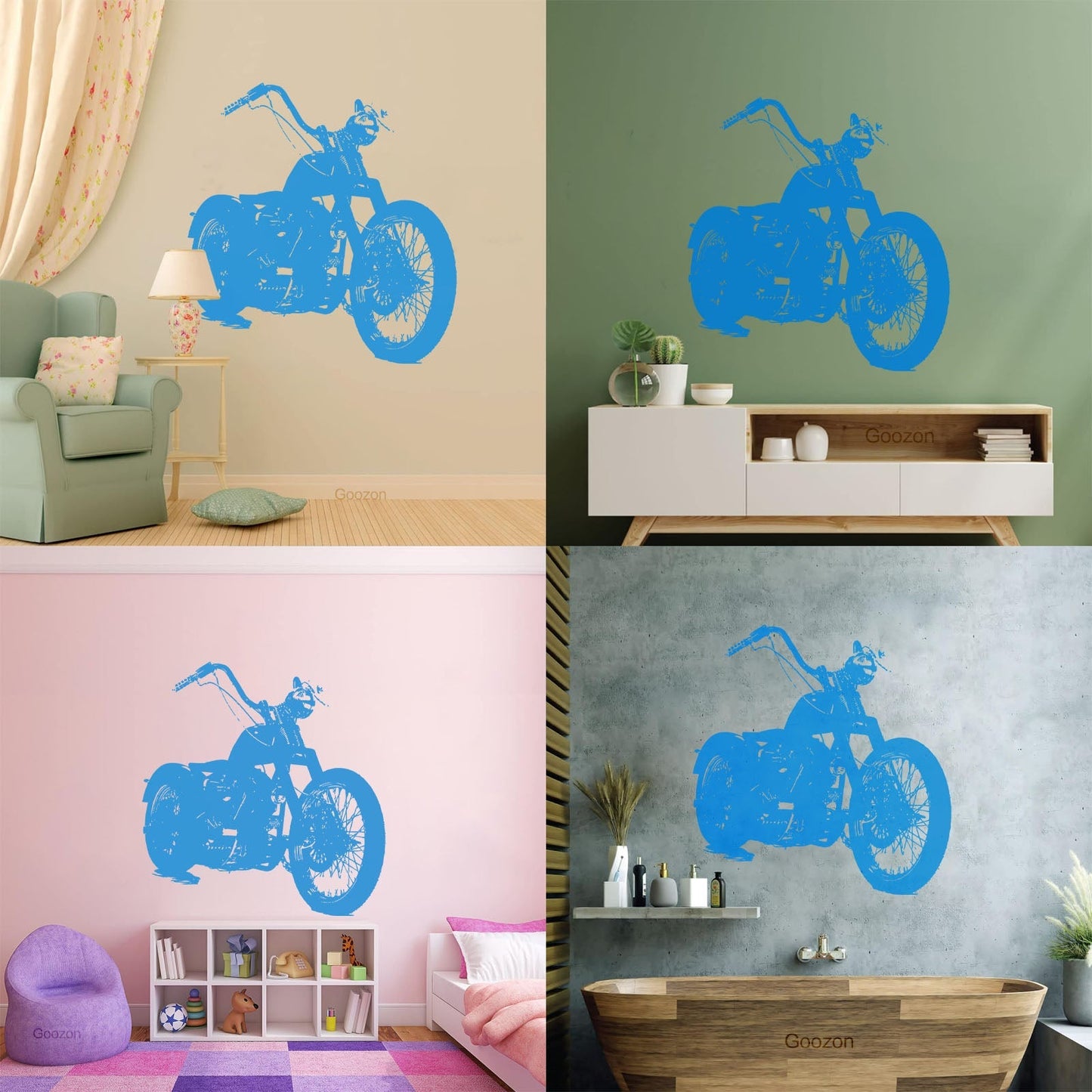Vinyl Wall Decals Bike Biker Motorcycle Garage Speed Race Personalized Customization