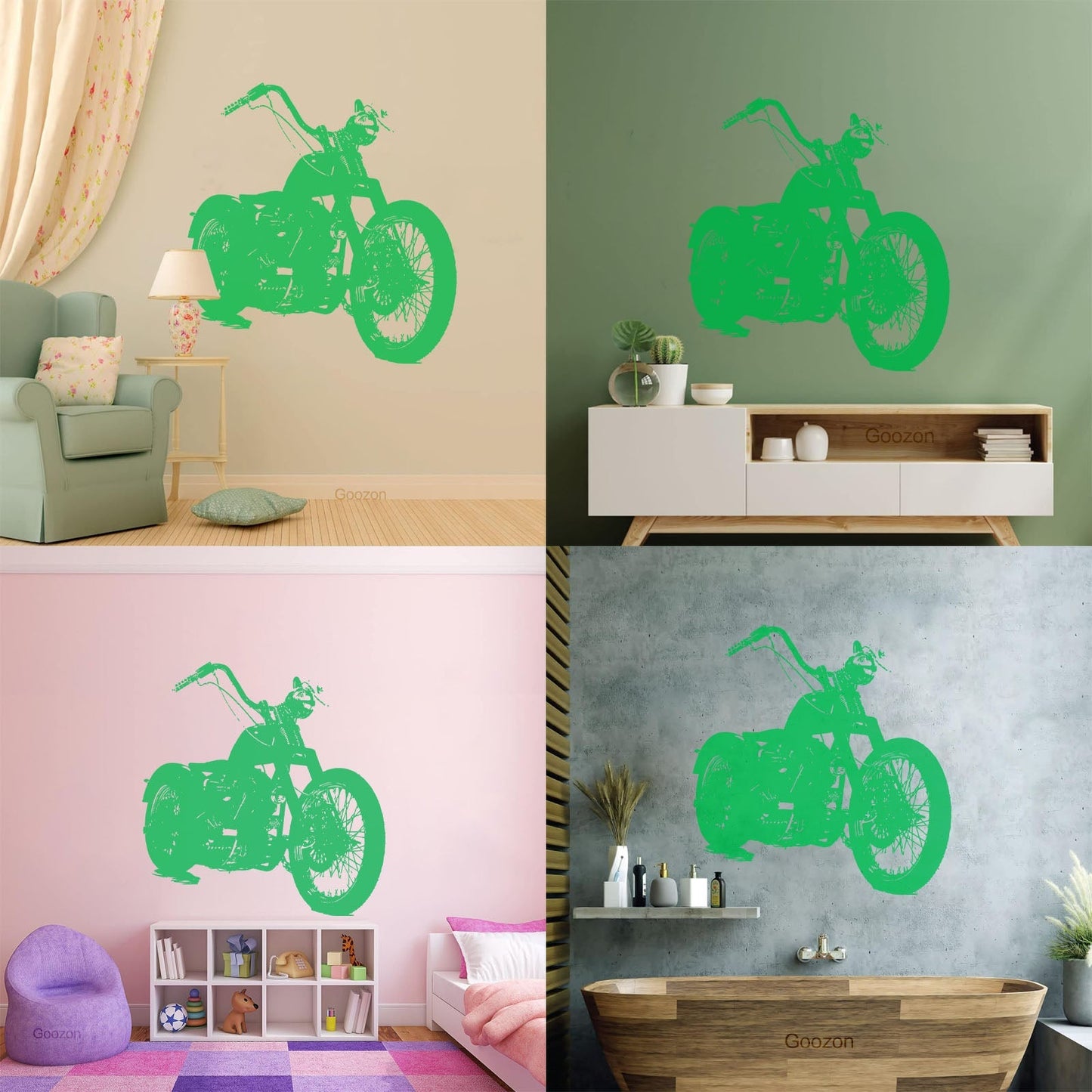 Vinyl Wall Decals Bike Biker Motorcycle Garage Speed Race Personalized Customization
