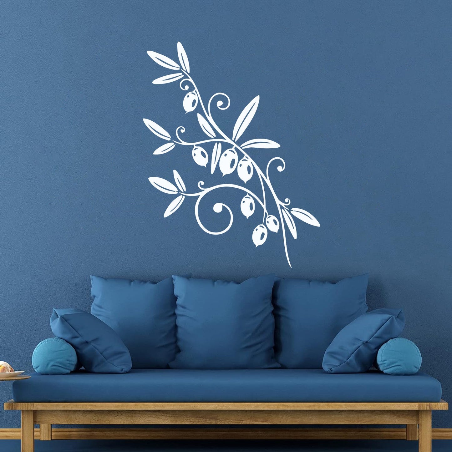 Wall Stickers Olive Branch Mature Fruit Foliage Glass Stickers