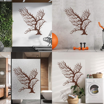 Abstract Bird Branches Tribal Home Idea Engraving Stickers Removable Without Leaving Glue