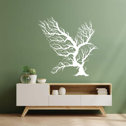 Abstract Bird Branches Tribal Home Idea Engraving Stickers Removable Without Leaving Glue