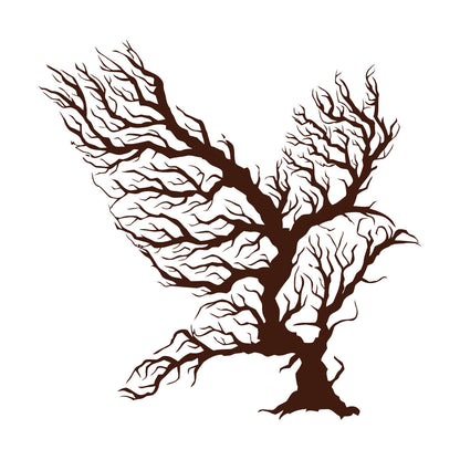 Abstract Bird Branches Tribal Home Idea Engraving Stickers Removable Without Leaving Glue