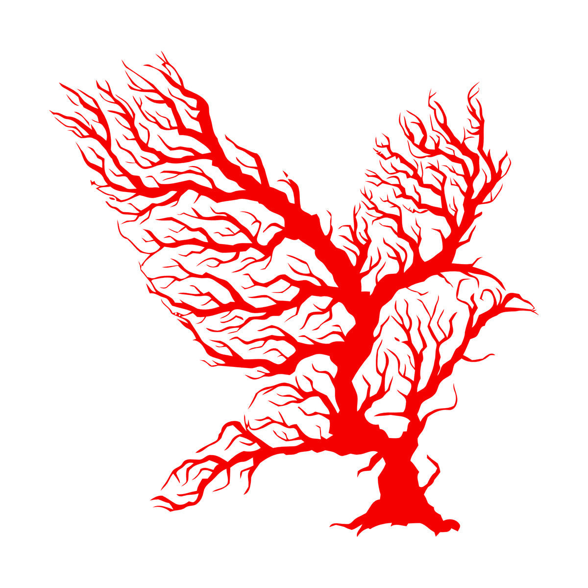 Abstract Bird Branches Tribal Home Idea Engraving Stickers Removable Without Leaving Glue